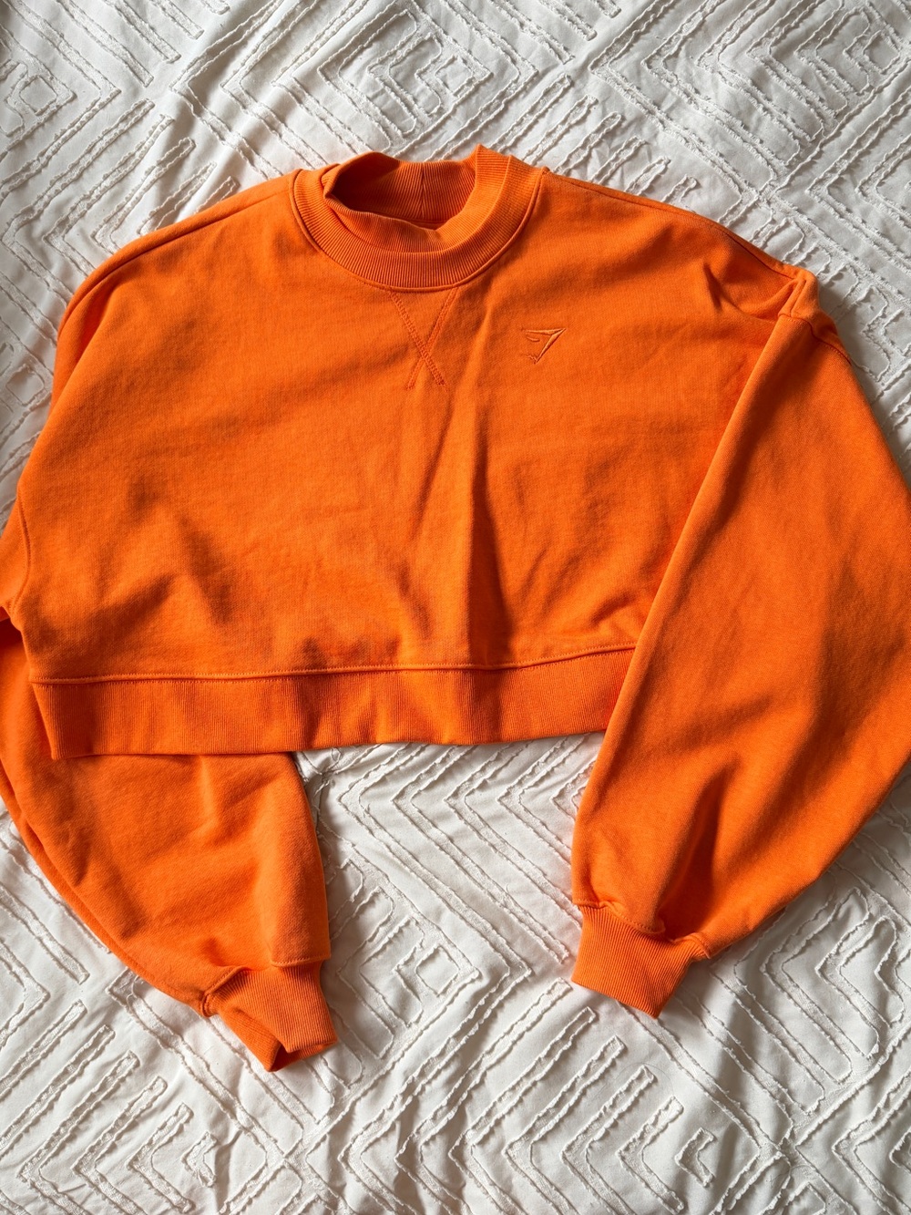Gymshark Women's Cropped Crew Sweatshirt - Bright Orange